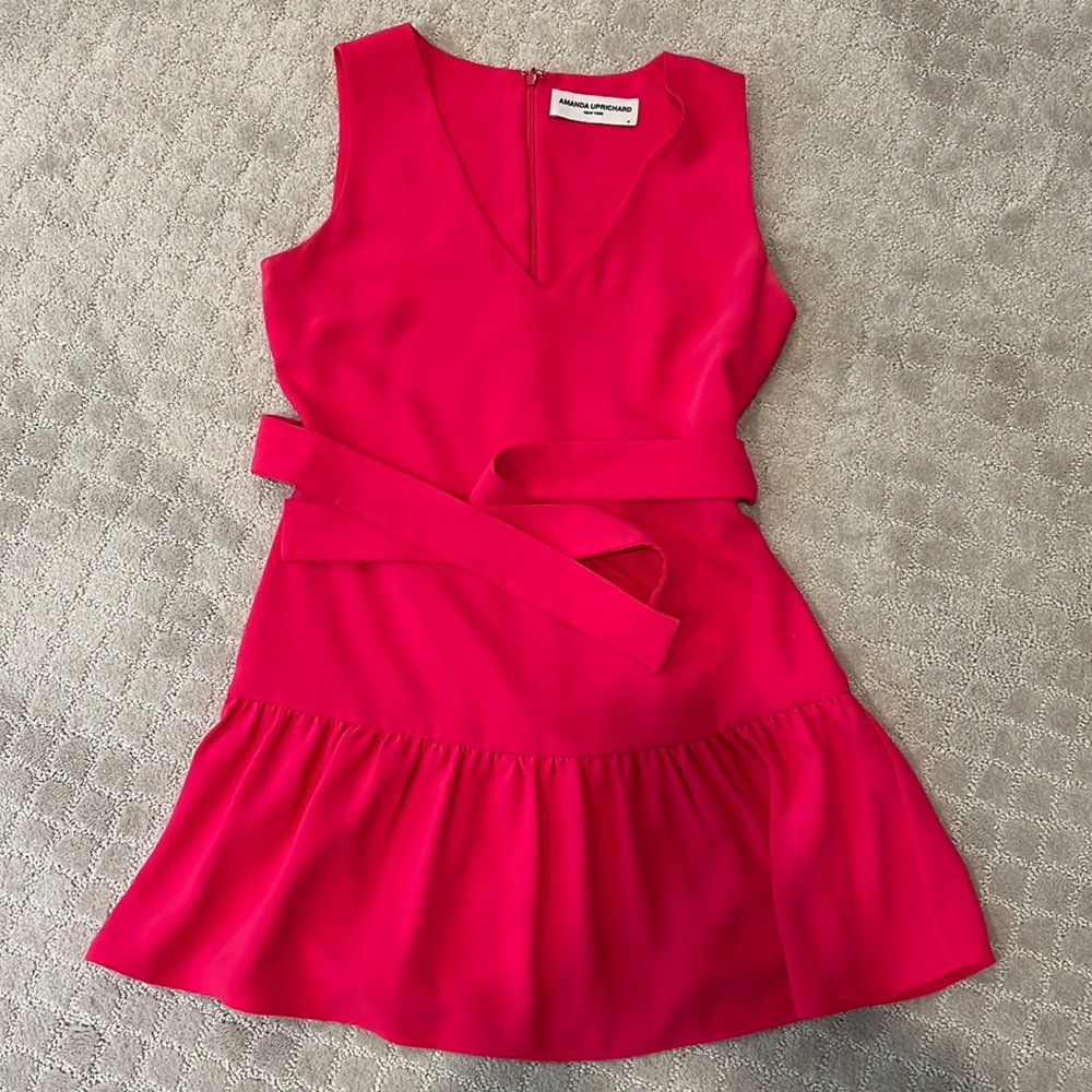 Amanda Uprichard Selena dress in passion fruit size medium